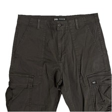 Zara Grey Cargo Trousers Size