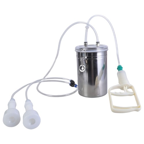 Hand operated milking - milking, device