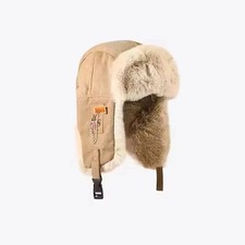 Leather Ushanka Trapper Hat -