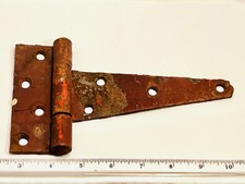 Antique Rusty Crusty Red GATE HINGE Vintage Repair Restoration Barn Shed