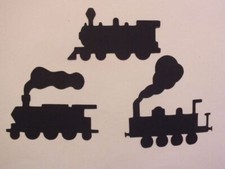 9 TRAINS ENGINES CARRIAGES