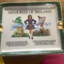 Ireland Irish Celtic Ashtray Dish  Decorated  Ornamental Plate St Patrick’s