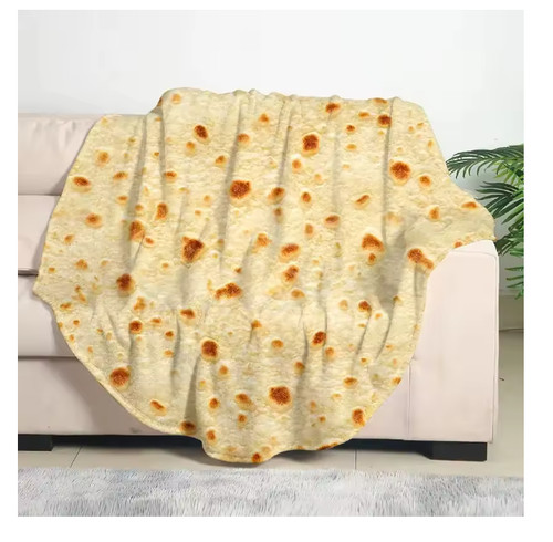 Mexican tortilla print blanket - mexican,