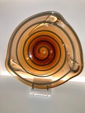 Amber Glass Decorative Plate