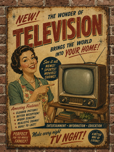 Television 1950s advert