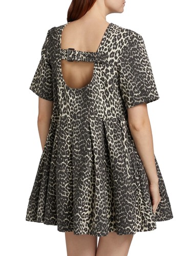 Ganni leopard cotton - ganni,