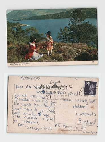 Postcard llyn padarn north - -,