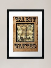Talent Wanted Poster Framed
