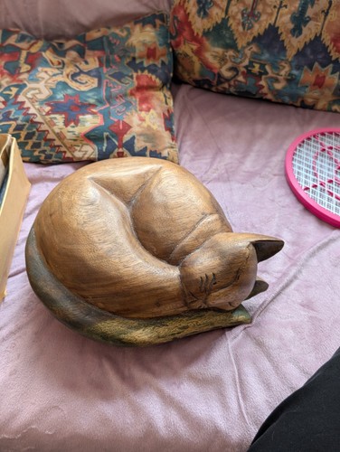 Vintage hand carved - hand‑carved, wooden