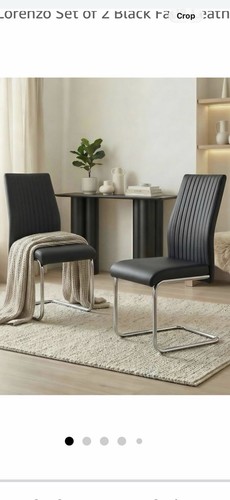 Set black upholstered - of, 4