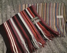 MENS SCARF - Lot of 2 tassles - GREENWOODS MARTINS - Striped Soft Winter cozy