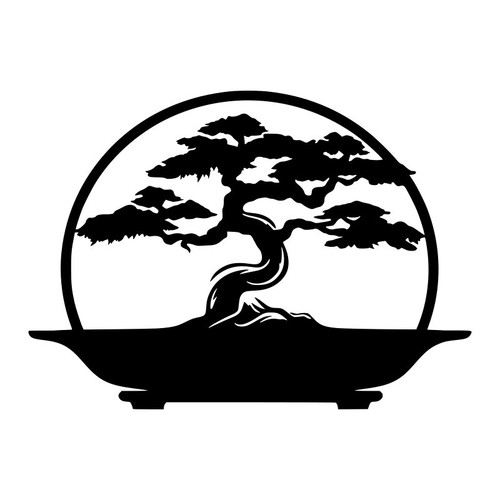 Bonsai tree vinyl - tree, decal
