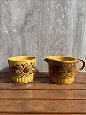 Palissy Royal Worcester sierra Floral Pot Sugar Pot And Milk Jug 1070’s Vintage