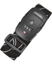 Samsonite Luggage Strap, Black, Combination Lock New TSA approved 
