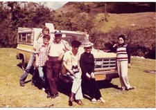 vtg color photo family men