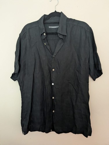 100 linen shirt medium - 100%,