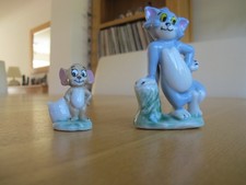 Pair Of Wade England MGM Tom And Jerry Porcelain Ceramic Figurine Ornament