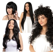 Black Ladies Wig Halloween
