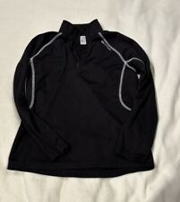 Quechua Black Long Sleeve Base Layer Top Size 134-145 cm or age 10 years