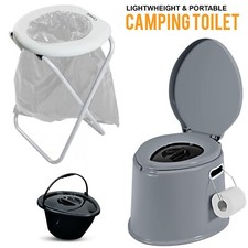 6L PORTABLE CAMPING TOILET COMPACT POTTY LOO CARAVAN PICNIC FISHING FESTIVALS