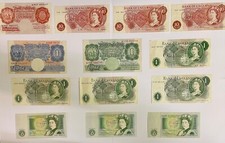 Old british bank notes - british,