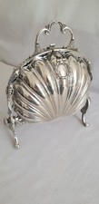 Antique Silver Plated James Dixon &Sons Clamshell Style Biscuit Warmer c1880s