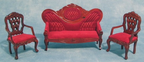 Sofa and two - sofa, red