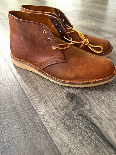 Red wing leather chukka boots - red,