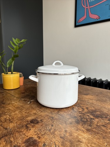 Vintage white enamelware - white,