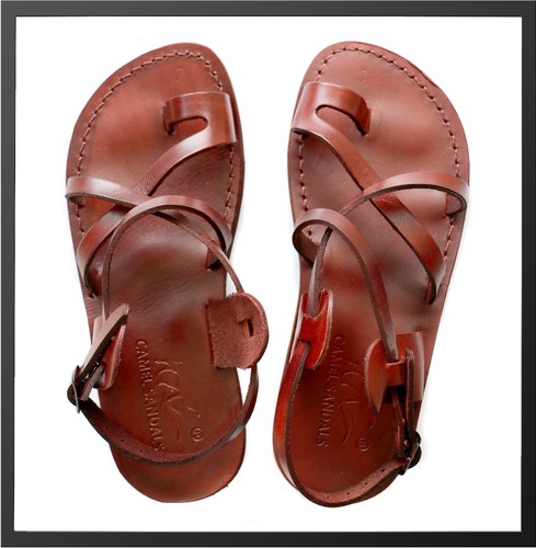 Brown leather roman - leather,