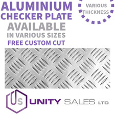 ALUMINIUM FLOOR CHEQUER PLATE 5754 - VARIOUS SIZES & THICKNESS - FREE CUSTOM CUT