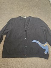Sugarhill Brighton Dinosaur Cardigan Size 18 Black