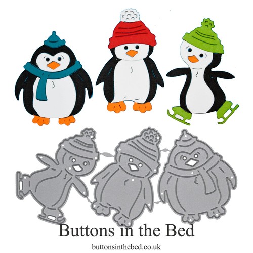 Christmas penguin metal - christmas,