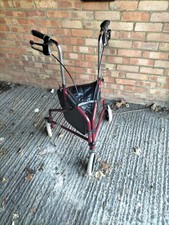 Folding Walking Zimmer Frame With Wheels And Shopping Bag Including Brakes
