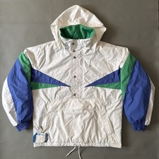 Vintage Late 1980s Killy France Ski Jacket Adult Size Small Geometric Hooded