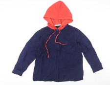 Alice Collins Women's Blue Hooded Jacket Size 12