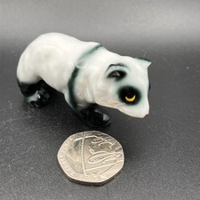 Vintage Porcelain Panda Figurine-Small Collectible Ornament