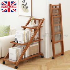 3 Tier Ladder Shelf Stand Storage Display Rack Vintage Bookshelf Bookcase Plant
