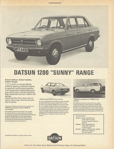 Datsun 1200 sunny - datsun,