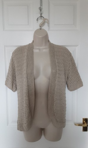 Cardigan shrug taupe hippie