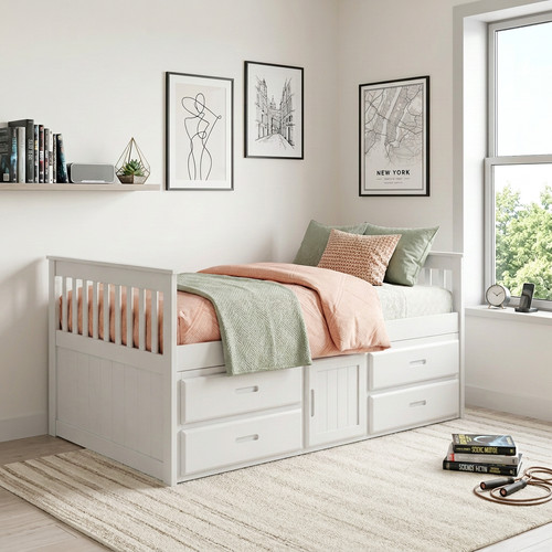 3ft captains cabin bed - cabin, grey