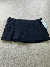 Beach Diva Swimwear Women Plus Size 18W Black Nylon Spandex Skirtini