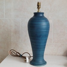 Studio Pottery Tall Lamp Blue