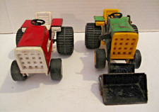 Vintage Tiny Tonka Farm Tractors x2 - Green & Red