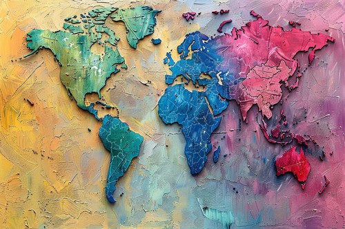 World map canvas picture print - canvas,