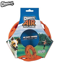 CHUCKIT! AIR FETCH WHEEL DOG TOY FLOATING DURABLE FRISBEE FOR DOGS EASY BREATHE