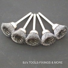 5 STEEL WIRE CUP BRUSHES FOR