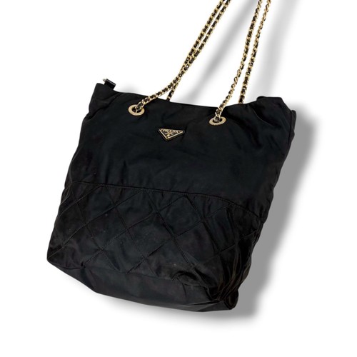 Prada triangle logo quilted - prada,