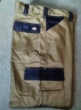 Brand new Dickies Everyday Mens Khaki/Black Work Wear Trousers size 38S