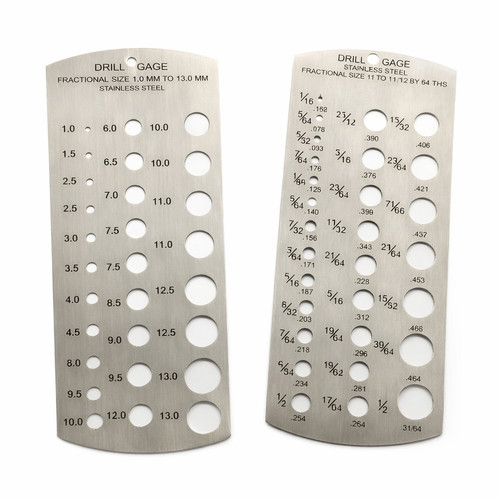 Drill bit gauge set 2pc - drill,